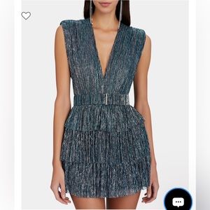 SABINA MUSAYEV - SKYLAR METALLIC TIERED MINI DRESS - Size P - Never worn! 💙